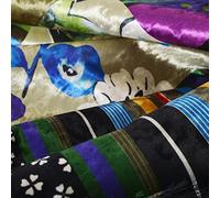 Redbrick Mill Fabrics British Design Print On Velvet Patchwork Alice Wonder Pattern Upholstery Fabric Ideal for Furniture Furnishings Sofas Curtains Cushions Upholstery Use (10cm x 8xm Sample)