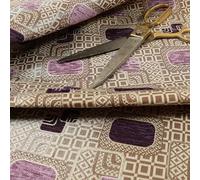 Redbrick Mill Fabrics Carousel Geometric Pattern Two Tone Shine Pink Purple Upholstery Curtain Fabric (Per Metre)