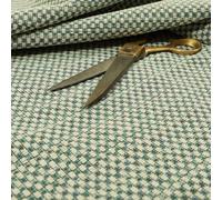 Redbrick Mill Fabrics Chenille Textured Brick Semi Plain Pattern Upholstery Fabric in Blue Colour (10cm x 8cm Sample)