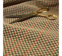 Redbrick Mill Fabrics Chenille Textured Brick Semi Plain Pattern Upholstery Fabric in Brown Colour (1 Metre)