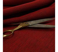 Redbrick Mill Fabrics Colourful Textured Flame Treated Chenille Plain Upholstery Fabric Red (10cm x 8cm Sample)