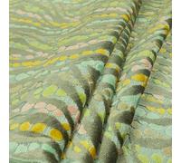 Redbrick Mill Fabrics Designer Classic Art Déco Inspired Velvet Fabric, Vibrant Upholstery Fabric by The Metre Ideal for Soft Furnsihingsin Blue Yellow Pink Green Geometric 2 (10cm x 8cm Sample)