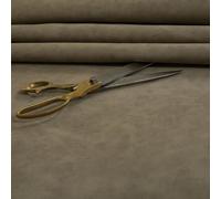 Redbrick Mill Fabrics Faux Leather Upholstery Fabric, Aged Distressed Leather Soft Semi Suede, Stone Cream, 135cm Width (Per Metre)