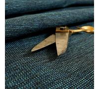 Redbrick Mill Fabrics Flame Retardant Modern Plain Chenille Smooth Textured Blue Upholstery Curtain Furnishing Fabric (Per Metre)