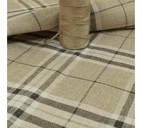 Redbrick Mill Fabrics Flame Retardant Tweed Textured Check Tartan Pattern Furnishing Upholstery Fabric, Beige for Sofas Chairs Sold by The Metre (Per Metre)