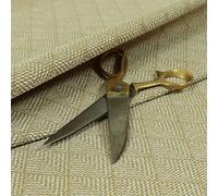 Redbrick Mill Fabrics Flame Treated Semi Plain Chenille Textured Beige Furniture Upholstery Fabric (Per Metre)