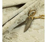 Redbrick Mill Fabrics Floral Pattern Lightweight Chenille Cream Beige Upholstery Curtain Fabrics (1 Metre)