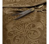 Redbrick Mill Fabrics Furnishing Soft Velvet Embossed Damask Quality Pattern Upholstery Fabric Upholstery, Brown for Sofas Curtains (10cm x 8cm Sample)