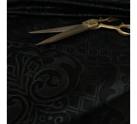 Redbrick Mill Fabrics Furnishing Soft Velvet Embossed Damask Quality Pattern Upholstery Fabric Upholstery, Black for Sofas Curtains by The Metre (Per Metre)