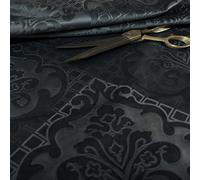 Redbrick Mill Fabrics Furnishing Soft Velvet Embossed Damask Quality Pattern Upholstery Fabric Upholstery, Grey for Sofas Curtains (10cm x 8cm Sample)