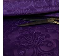 Redbrick Mill Fabrics Furnishing Soft Velvet Embossed Damask Quality Pattern Upholstery Fabric Upholstery, Purple for Sofas Curtains (10cm x 8cm Sample)