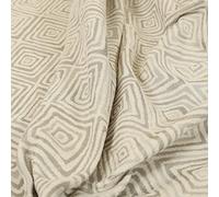 Redbrick Mill Fabrics Geometric Abstract Square Pattern Chenille Material in White Silver Colour for Sofas Curtains (10cm x 8cm Sample)