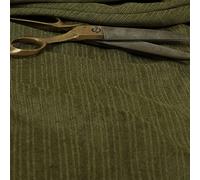 Redbrick Mill Fabrics Green Stripe Effect Soft Textured Plain Chenille Upholstery (10cm x 8cm Sample)