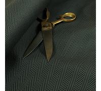 Redbrick Mill Fabrics Herringbone Pattern Semi Plain Faux Leather Grey Vinyl Upholstery Fabrics (10cm x 8cm Sample)