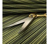 Redbrick Mill Fabrics Horizontal Black Striped Pattern, Perfect for Curtains Interior Projects Drapery Furnishing Upholstery Fabric, Green (10cm x 8cm Sample)