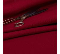 Redbrick Mill Fabrics Jacquard Basket Weave Textured Fabric by The Metre, Plain Red, Ideal for Soft Furnishings, Curtains & Upholstery (10cm x 8cm Sample)