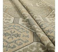 Redbrick Mill Fabrics Kilim Aztec Inspired Design Pattern Soft Woven Chenille Furnishing Fabric by The Metre in Grey Bordered (10cm x 8cm Sample)