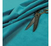 Redbrick Mill Fabrics Matt Plain Cotton Effect Velvet Upholstery Quality Fabrics in Arctic Blue Colour (10cm x 8cm Sample)