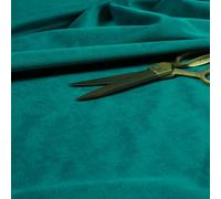 Redbrick Mill Fabrics Matt Plain Cotton Effect Velvet Upholstery Quality Fabrics in Ocean Blue Colour (1 Metre)
