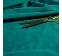 Redbrick Mill Fabrics Matt Plain Cotton Effect Velvet Upholstery Quality Fabrics in Ocean Blue Colour (10cm x 8cm Sample)