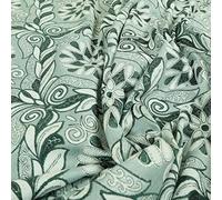 Redbrick Mill Fabrics Modern Damask Pattern Silver Shine Effect Teal Green Upholstery Furnishing Fabric (10cm x 8cm Sample)