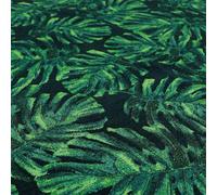 Redbrick Mill Fabrics Modern Garden Floral Leaf Inspired Pattern Chenille Upholstery Fabric by The Metre in Green Blue (10cm x 8cm Sample)