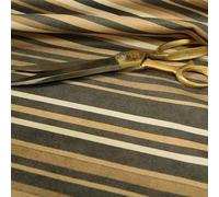 Redbrick Mill Fabrics Modern Pattern Hard Wearing Designer Vertical Pattern Striped, Soft Velvet Chenille Upholstery Fabric, Beige (10cm x 8cm Sample)