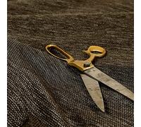 Redbrick Mill Fabrics Modern Plain Chenille Smooth Textured Brown Upholstery Curtain Furnishing Fabric, 135cm Width (Per Metre)