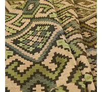 Redbrick Mill Fabrics Modern Tetris Geometric Pattern Upholstery Curtain Furnishing Green Fabric, 135cm Width (Per Metre)