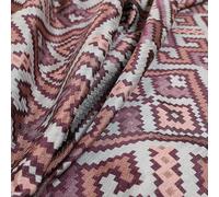 Redbrick Mill Fabrics Modern Tetris Geometric Pattern Upholstery Curtain Furnishing Purple Pink Fabric (Per Metre)