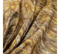 Redbrick Mill Fabrics Modern Two Tone Stripe Pattern Upholstery Curtain Gold Silver Toned Fabric, 135cm Width (Per Metre)
