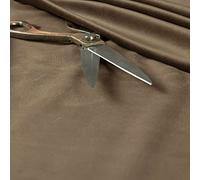 Redbrick Mill Fabrics Plain Durable Brushed Cotton Feel Velvet Upholstery Fabric by the Metre, 135cm Width, Dark Brown (10cm x 8cm Sample)