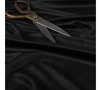 Redbrick Mill Fabrics Plain Durable Brushed Cotton Feel Velvet Upholstery Fabric by The Metre, 135cm Width, Black (10cm x 8cm Sample)