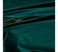 Redbrick Mill Fabrics Plain Durable Brushed Cotton Feel Velvet Upholstery Fabric by The Metre, 135cm Width, Teal (Per Metre)