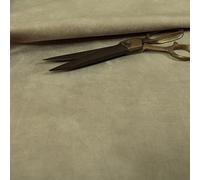 Redbrick Mill Fabrics Plain Smooth Beige Velvet Material Sofa Curtains Upholstery Fabric (10cm x 8cm Sample)
