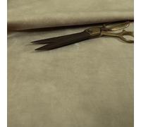 Redbrick Mill Fabrics Plain Smooth Beige Velvet Material Sofa Curtains Upholstery Fabric for Sale by The 1 Metre (Per Metre)