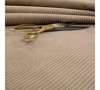 Redbrick Mill Fabrics Quality Hard Wearing Thin Wale Corduroy Striped Upholstery Fabric for Sofas Chairs Furniture Flame Treated Fabric, Mocha Brown (10cm x 8cm Sample)