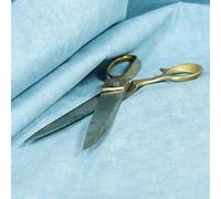 Redbrick Mill Fabrics Quality Pastel Effect Cotton Chenille Plain Curtain Furnishing Upholstery Fabric (Blue, 10cm x 8cm Sample)