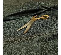 Redbrick Mill Fabrics Royal Damask Pattern Lightweight Chenille Grey Colour Upholstery Curtain Fabrics (10cm x 8cm Sample)