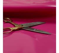 Redbrick Mill Fabrics Smooth Faux Leather Gloss Finish Plain Pink Colour Vinyl Upholstery Fabric (10cm x 8cm Sample)