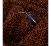 Redbrick Mill Fabrics Soft Boucle Fluffy Fleece Upholstery Fabric by The Metre for Curtains and Cushions, Burnt Orange, (10cm x 8cm Sample)