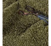 Redbrick Mill Fabrics Soft Boucle Fluffy Fleece Upholstery Fabric by The Metre for Curtains and Cushions, Green, 135cm Width, (Per Metre)