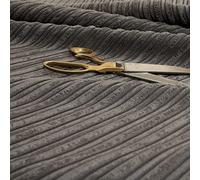 Redbrick Mill Fabrics Soft Jumbo Cord Corduroy Material Textile for Sofas Chairs Home Furnishings Upholstery Projects Flame Treated Fabric by The Metre, Charcoal Grey (1 Metre)