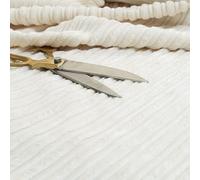 Redbrick Mill Fabrics Soft Jumbo Cord Corduroy Material Textile for Sofas Chairs Home Furnishings Upholstery Projects Flame Treated Fabric by the Metre, Off White Cream (1 Metre)