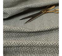 Redbrick Mill Fabrics Soft Modern Geometric Pattern Wool Textured Grey Upholstery Furnishing Fabric (10cm x 8cm Sample)