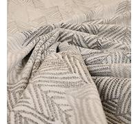 Redbrick Mill Fabrics Soft Quality Modern Leaf Floral Pattern Woven Chenille Upholstery Fabric by The Metre in Silver Grey Floral (10cm x 8cm Sample)