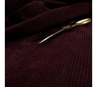 Redbrick Mill Fabrics Soft Thin Striped Smooth Velvet Feel Jumbo Cord Corduroy Aubergine Colour Cushions Sofas Curtains Crafts Chairs, Sample