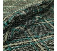 Redbrick Mill Fabrics Textured Quality Woven Tartan Pattern Upholstery in Grey White Colour (10cm x 8cm Sample)