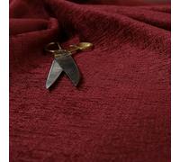 Redbrick Mill Fabrics Textured Weaved Plain Soft Shimmering Plain Upholstery Material Fabric Flame Treated, Red Burgundy (10cm x 8cm Sample)