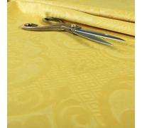 Redbrick Mill Fabrics Velvet Embossed Damask Hardwearing Upholstery Fabric for Curtains, Cushions and Chairs, Yellow, (10cm x 8cm Sample)